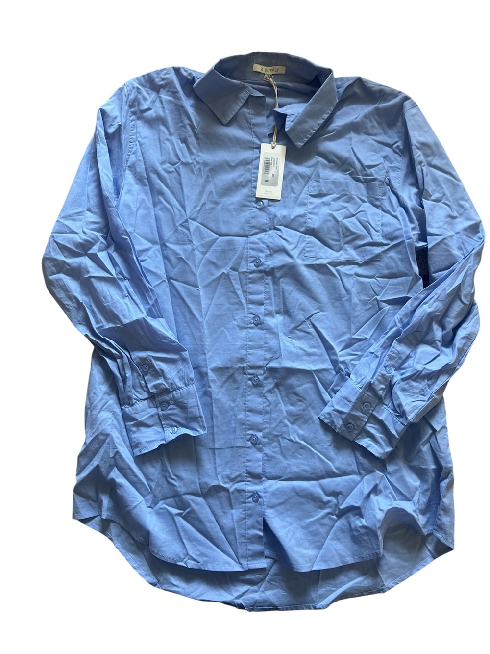 Z Supply Poolside Button Up Shirt in Blue Bird | Medium NWT
